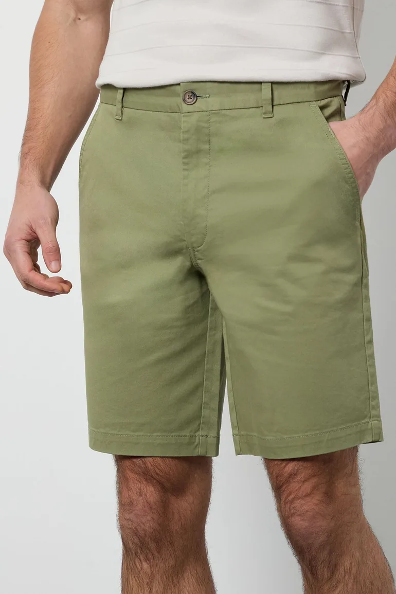 Light Green Classic Chino Shorts - 1