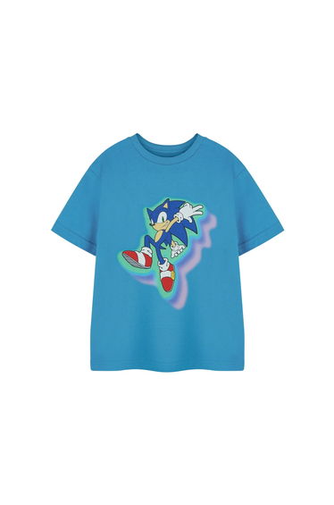 Sonic The Hedgehog Boys Glow Trio Short-Sleeved T-Shirt - Blue