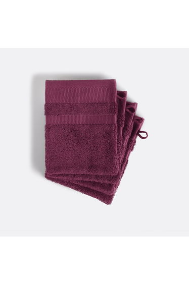 Set of 4 Kheops Egyptian Combed Cotton Terry Wash Mitts