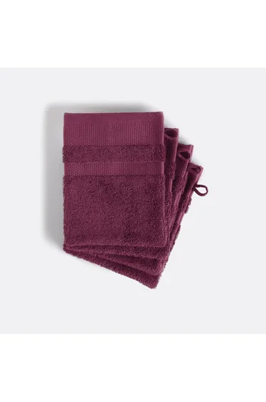 مجموعة قفازات إستحمام قطن تيري عدد 4