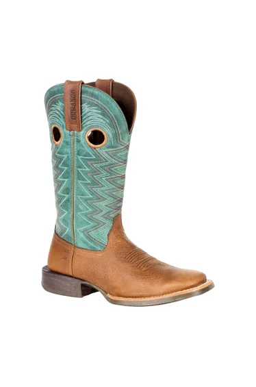 Durango Womens/Ladies Lady Rebel Pro Full Grain Leather Cowboy Boots - Wheat/Tidal Teal