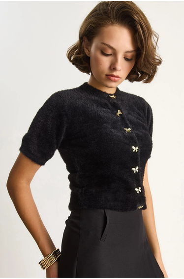 LUCCI Butterfly Buttoned Cardigan