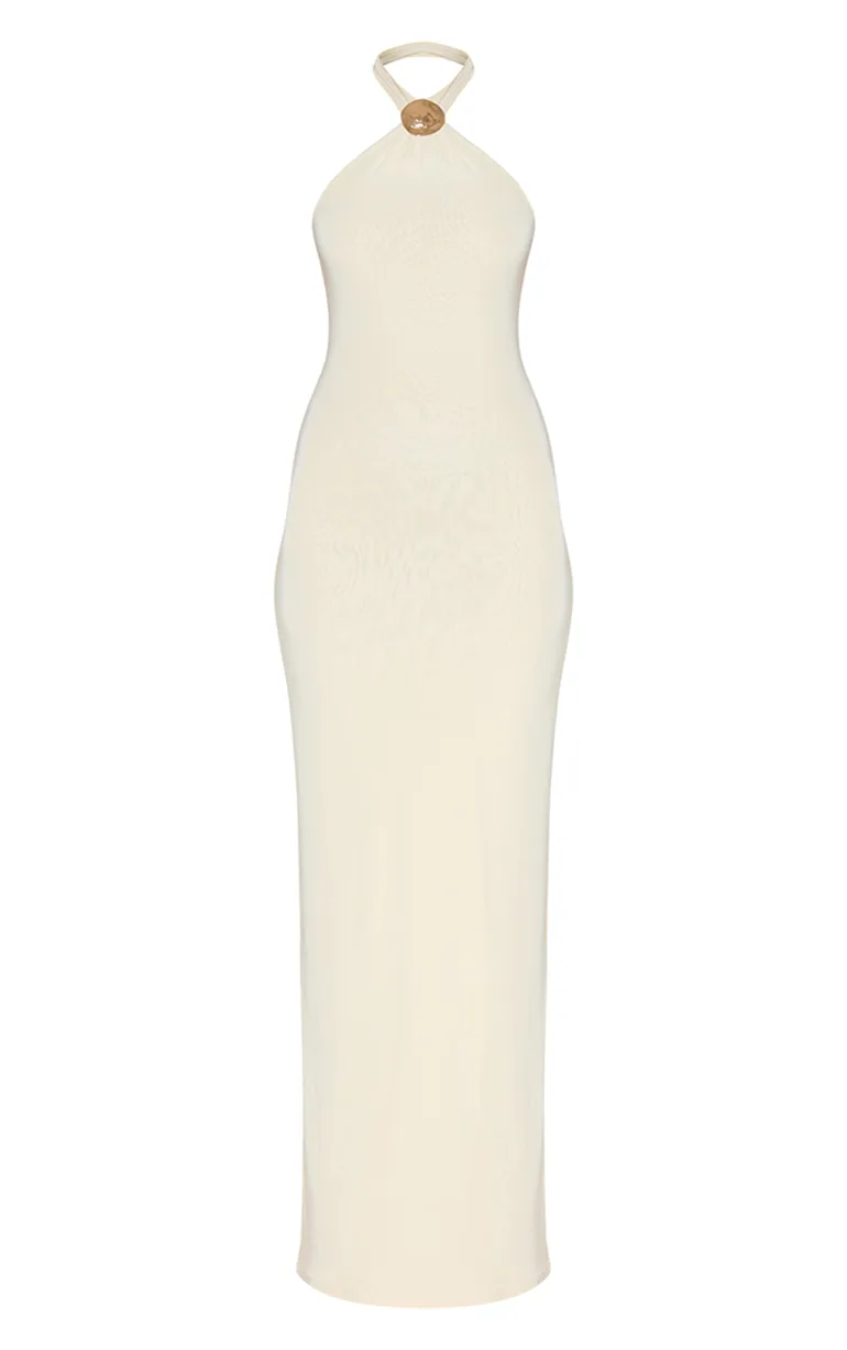 sachin and babi light blue dress Slinky Halter Maxi Dress Hot Pink / Small