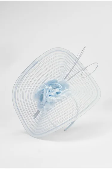 Asymmetric Disk Flower Detailed Fascinator