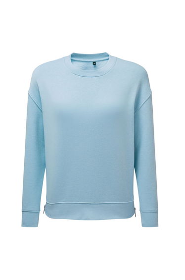 TriDri Womens/Ladies Recycled Zipped Sweatshirt - Sky Blue