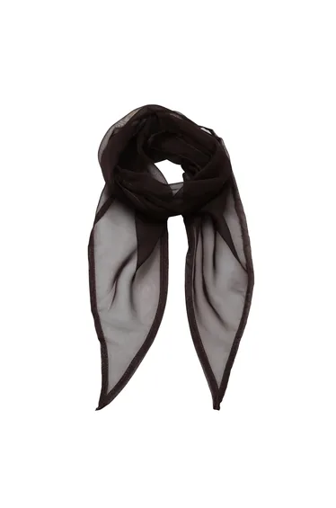 Premier Ladies/Womens Work Chiffon Formal Scarf - Brown