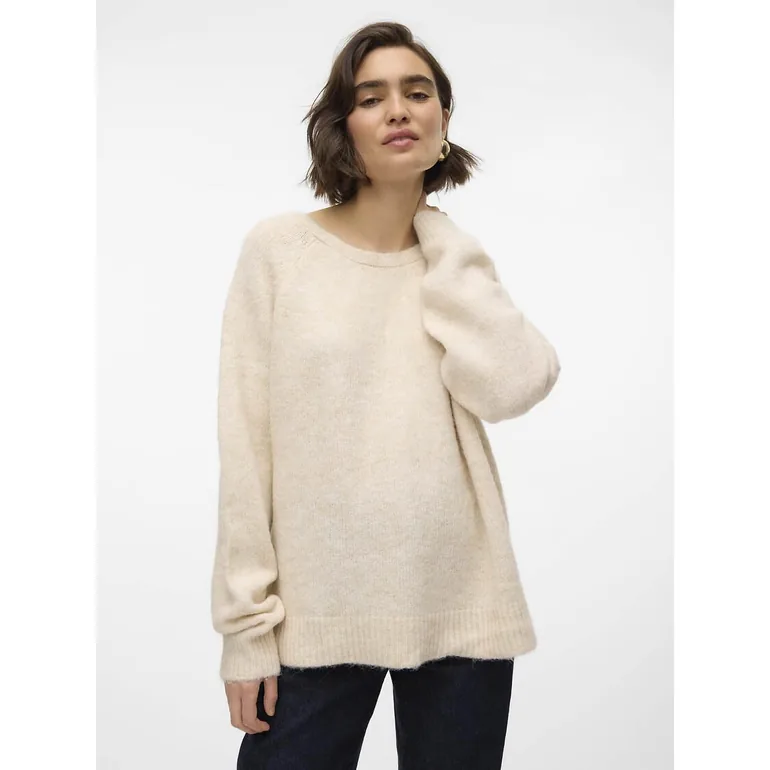 Buttoned V-Back Jumper/Sweater - 1