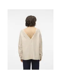 Buttoned V-Back Jumper/Sweater - 4