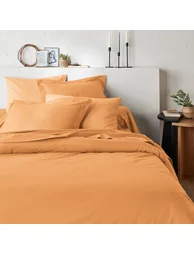 شرشف سرير بحواف مطاطية قطن عالي بإرتفاع 30سم سادة - 1