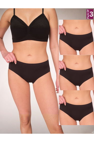 Pack of 3 - Women Seamless Full Brief Panties