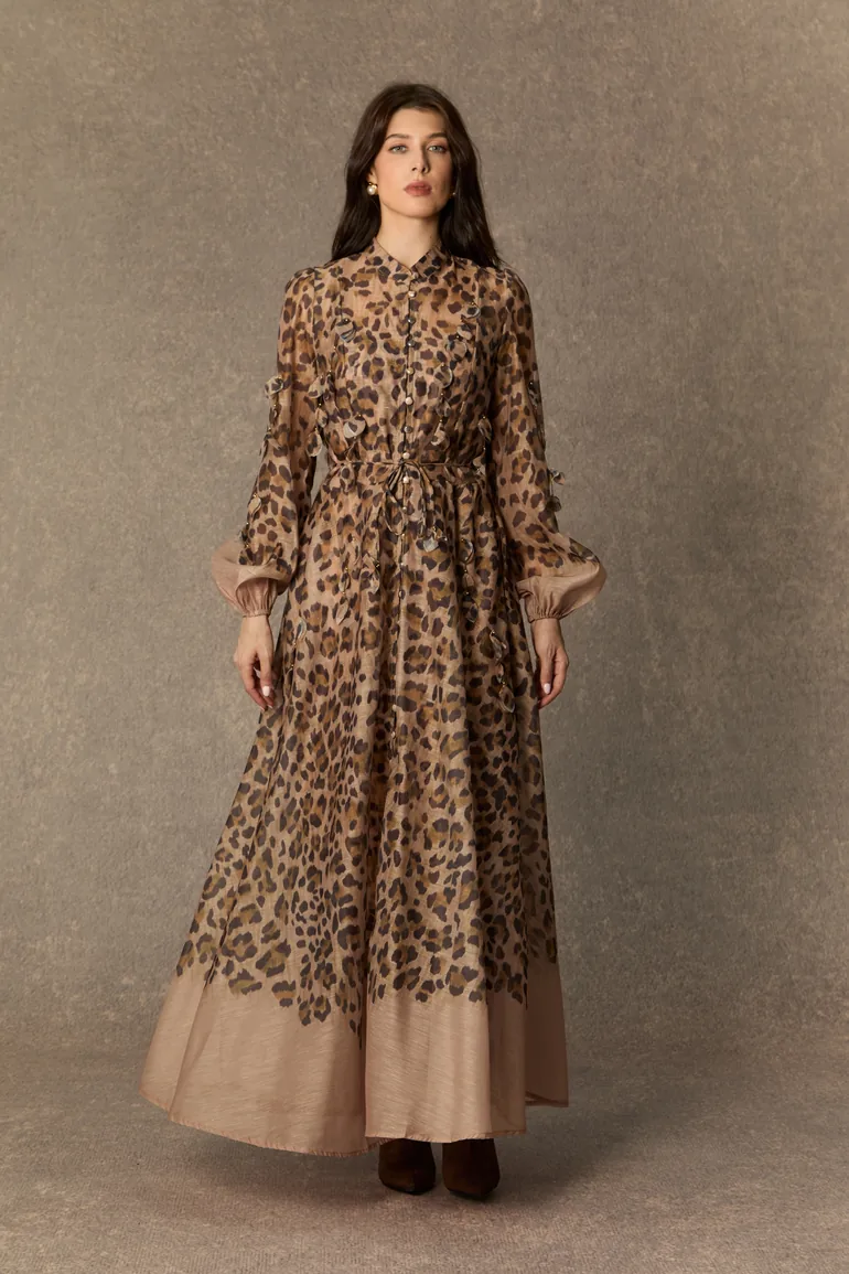Infinite Praise Brown Leopard Print Leaf Applique Maxi Dress Sunfere Multicolour : Evening Dresses : VogaCloset Qatar Infinite Praise Brown Leopard Print Leaf Applique Maxi Dress Sunfere Multicolour : Evening Dresses : VogaCloset Qatar