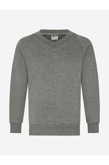 Zeco Kids School V-Neck Sweatshirt in Grey