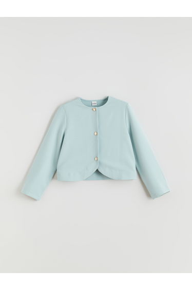 Girls' crew neck jacket