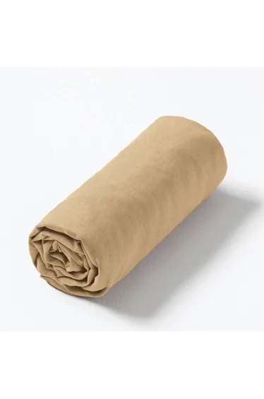 شرشف سرير كتان مغسول بحواف مطاطية