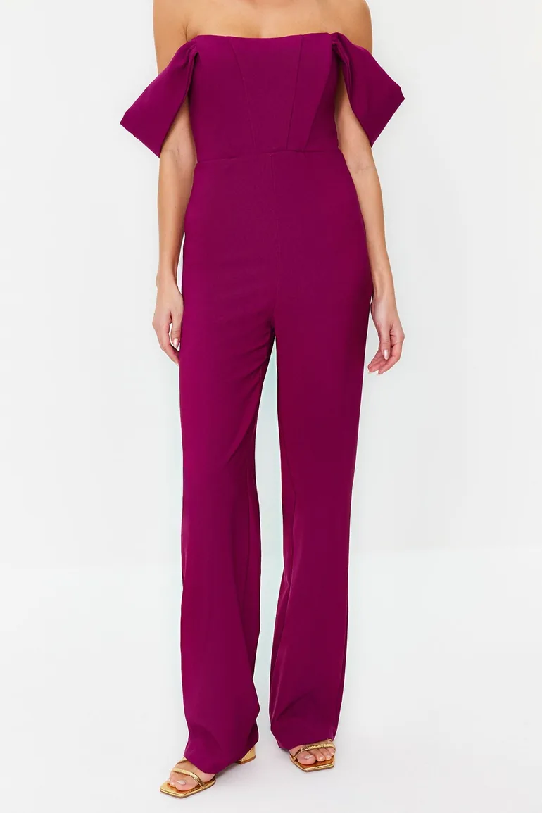 Plum Lined Underwire Jumpsuit - 3