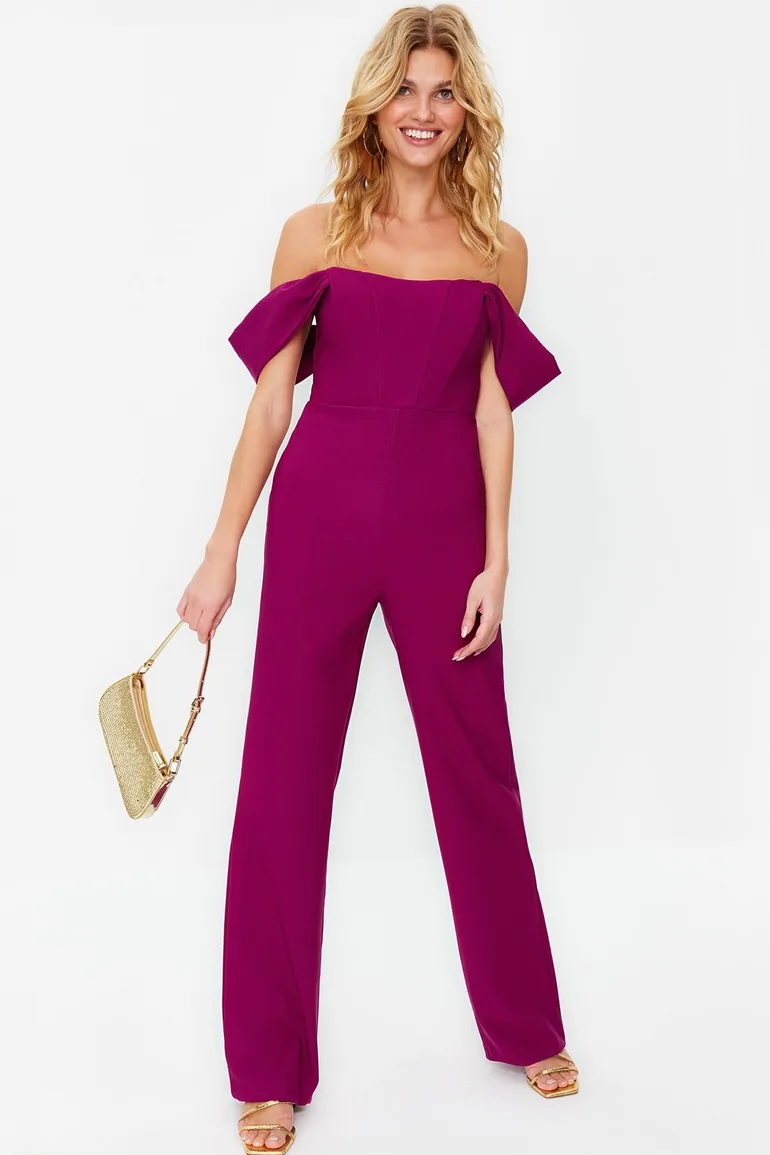 Plum Lined Underwire Jumpsuit