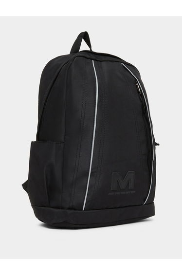 Men Black Backpack with Side Pocket