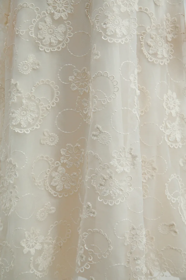 Serenade In The Sun Beige Floral Lace Spaghetti Strap Maxi Dress - 8