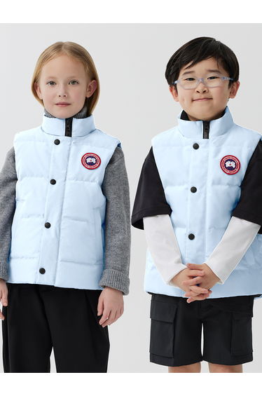 Canada Goose Kids Down Padded Vanier Gilet in Grey