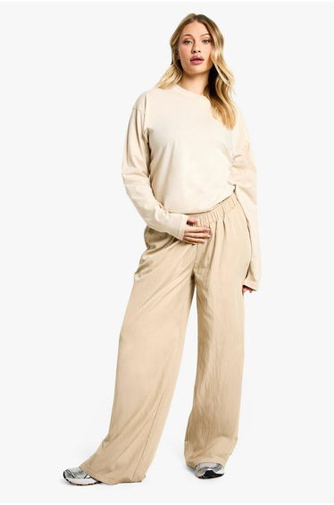 Maternity Nylon Elastic Wide Leg Trouser