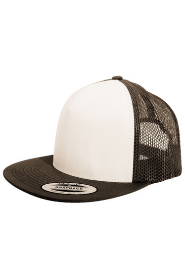 Yupoong Flexfit Unisex Classic Trucker Snapback Cap (Pack of 2) - Brown/White/Brown
