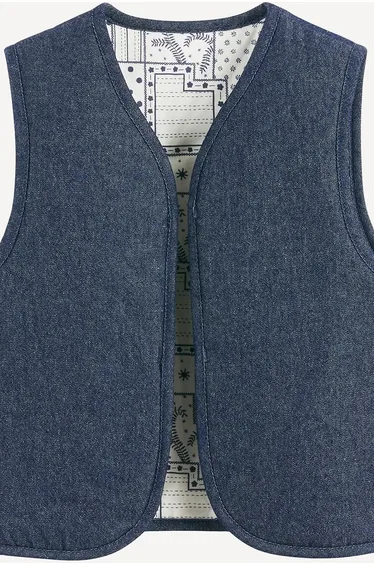 Sleeveless Denim Waistcoat