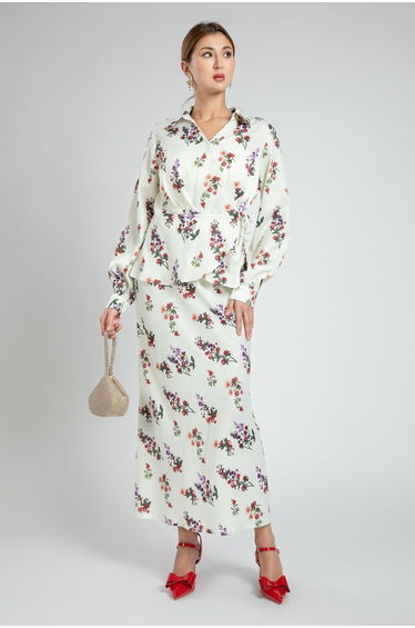Floral Printed Feminine Maxi Skirt