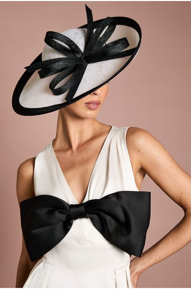 Lisa Tan Bow Wide Brim Hat