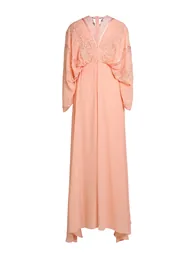 فستان ماكسي شيفون و دانتيل بأكمام باتوينغ - 4