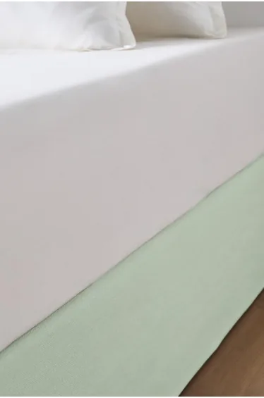 غطاء قاعدة سرير قطن سادة