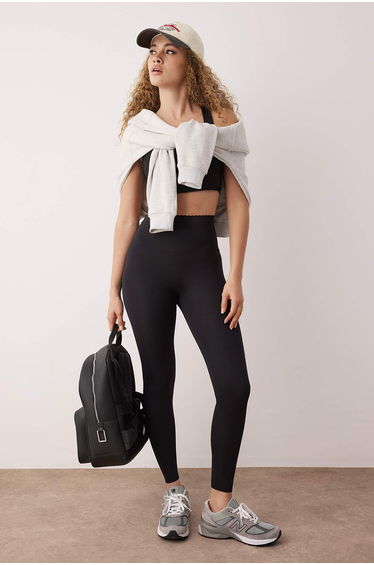 Black Matte Look Recovery Sports Tights