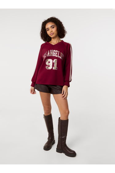 Metallic Leopard Long Sleeve Sports Jersey