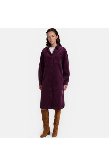 Corduroy Midi Shift Dress