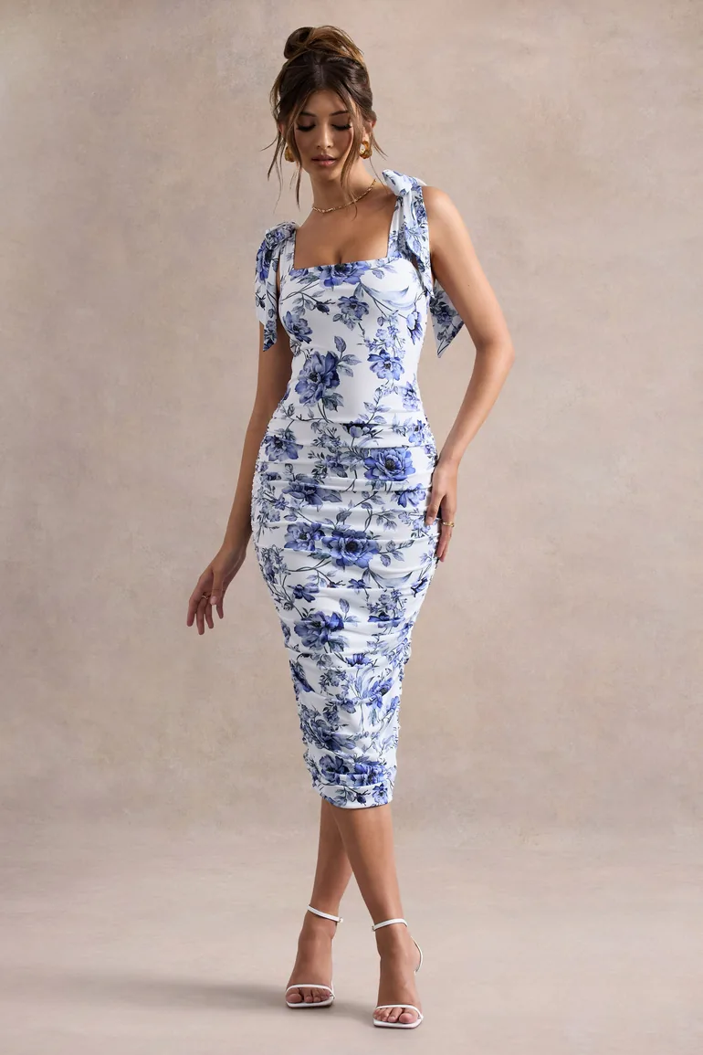 bodycon midaxi dress Nika Cut-Out Halterneck Bodycon Midaxi Dress in Black main image 1