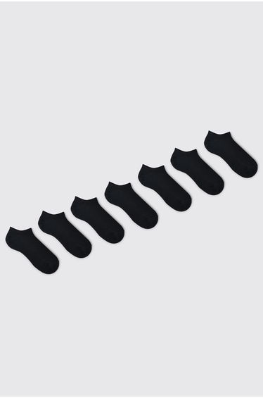7 Pack Plain Trainer Socks - black
