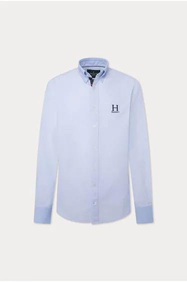 Heritage Striped Oxford Shirt Long Sleeve Light Blue