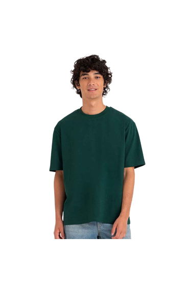 Ecologie Unisex Adult Arrow Recycled Heavy Oversized T-Shirt - Green
