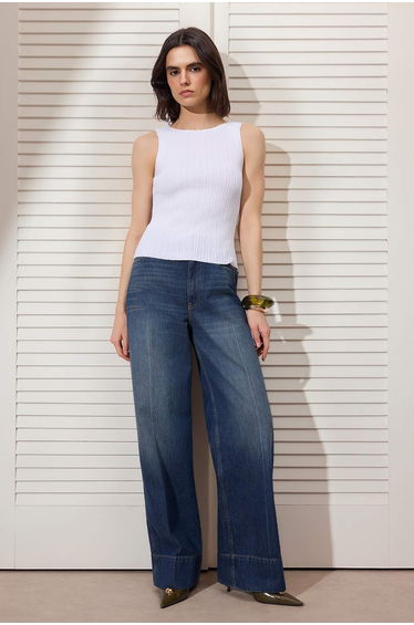 Ecru Summer Special Yarn Knitwear Thin Blouse
