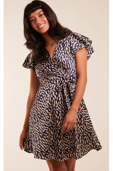 Wrap Ruffle Mini Dress
