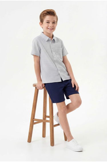 Indigo Plain Woven Bottom - Top Set