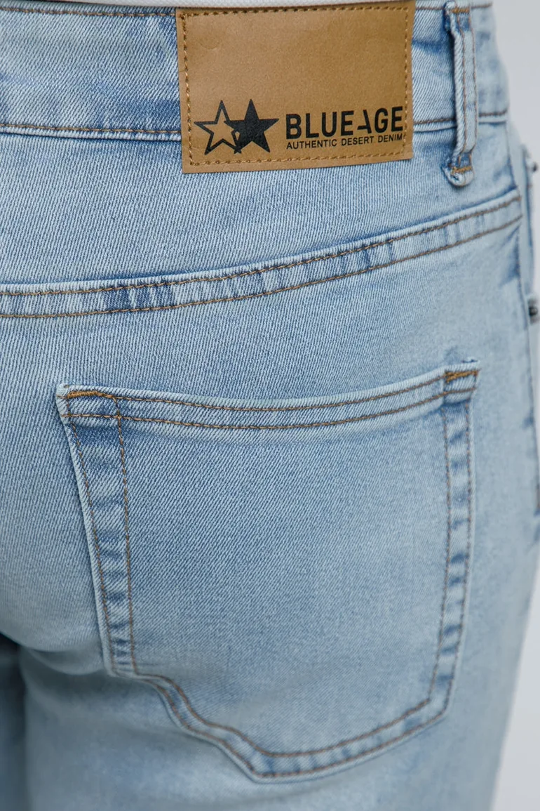 Straight Leg Denim Pants - 3