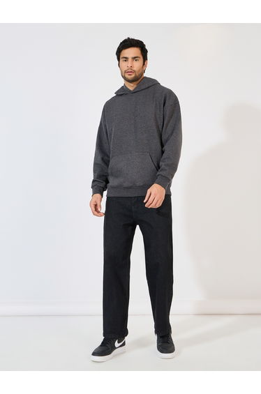 Slogan Print Heavy Oversized Hoodie