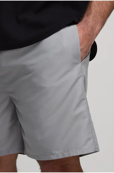 Plus Mid Length Swim Shorts - grey