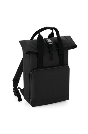Bagbase Roll Top Twin Handle Backpack - Black