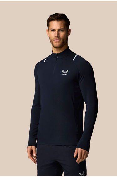 1/4 Zip Ls Top Navy