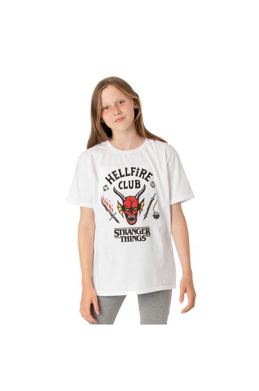 Stranger Things Childrens/Kids Hellfire Club T-Shirt - White