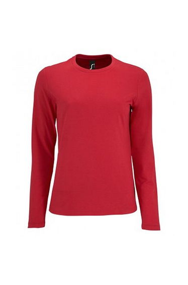 SOLS Womens/Ladies Imperial Long Sleeve T-Shirt - Red