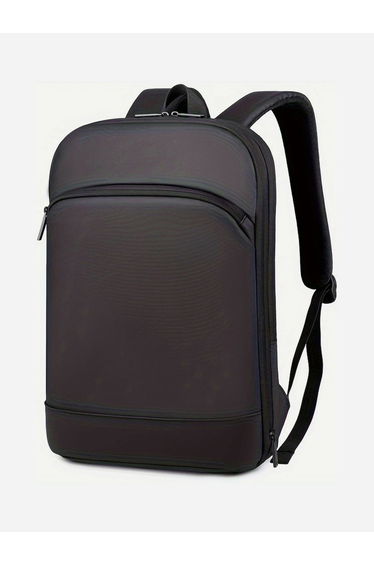 Solid Zip Closure Backpack