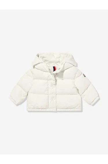 Moncler Enfant Baby Girls Laurie Down Padded Jacket in Ivory