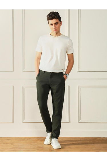 Cotton Slim Fit Trousers